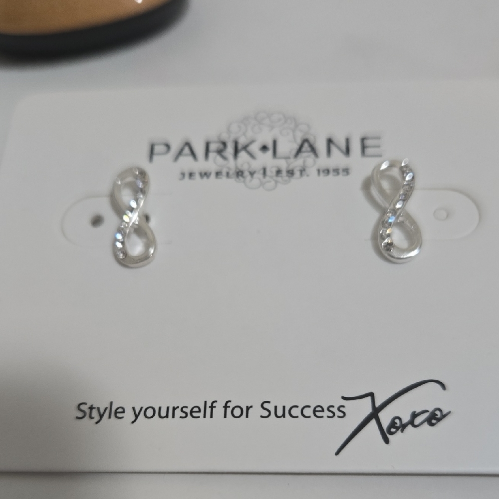 Park Lane Silver Infinity Stud Earrings